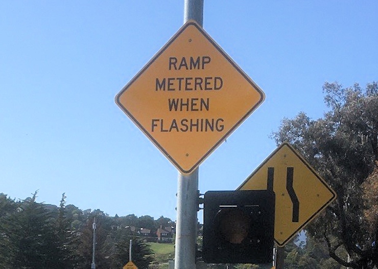 Larry Clinton-Ramp Metered sign.Mar.21